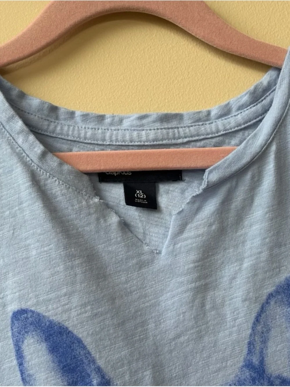 GAP Kids - Light Blue Tank with Blue French BullDog Camera Graphic - Size XL / 1